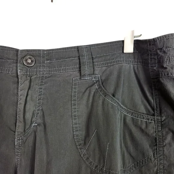 KUHL Pants Womens 14 Regular Green Convertible Hiking Roll Up Capris Pants - Picture 5 of 12